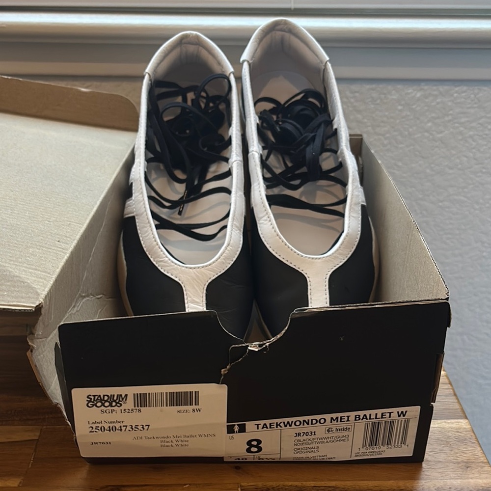 Adidas Black and White Taekwondo Ballet Shoes